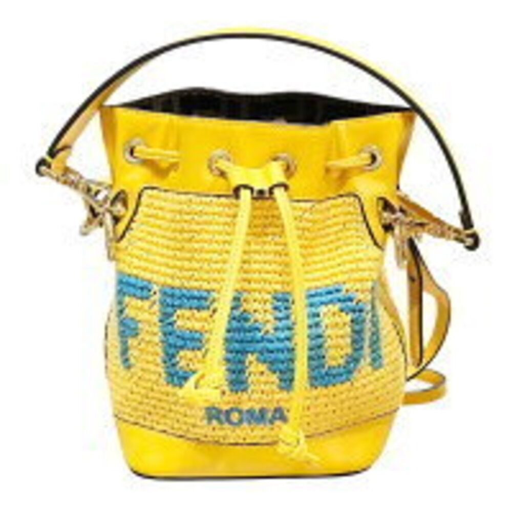 Fendi Crochet Drawstring Yellow Bag Strap Montresor MK - Picture 2 of 8